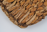 Close up detail of the corner edge of the mat.